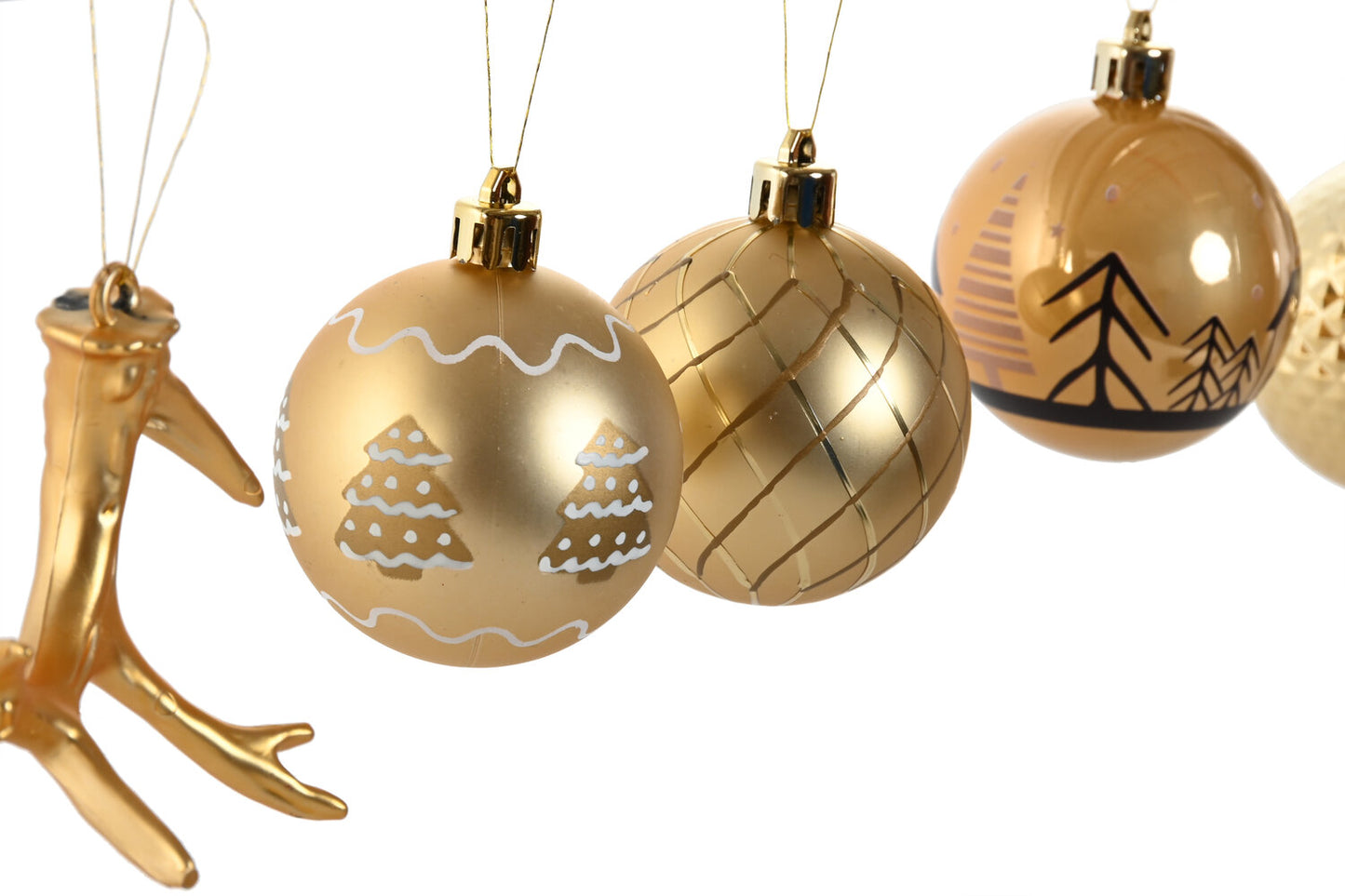 BOLA DECORACION SET 55 PE 28X6X24 DORADO