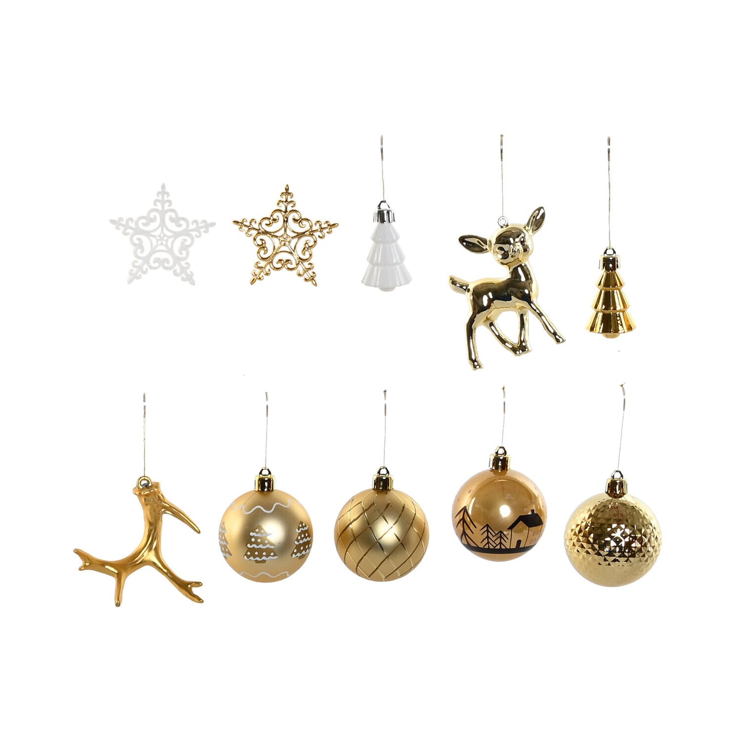 BOLA DECORACION SET 55 PE 28X6X24 DORADO