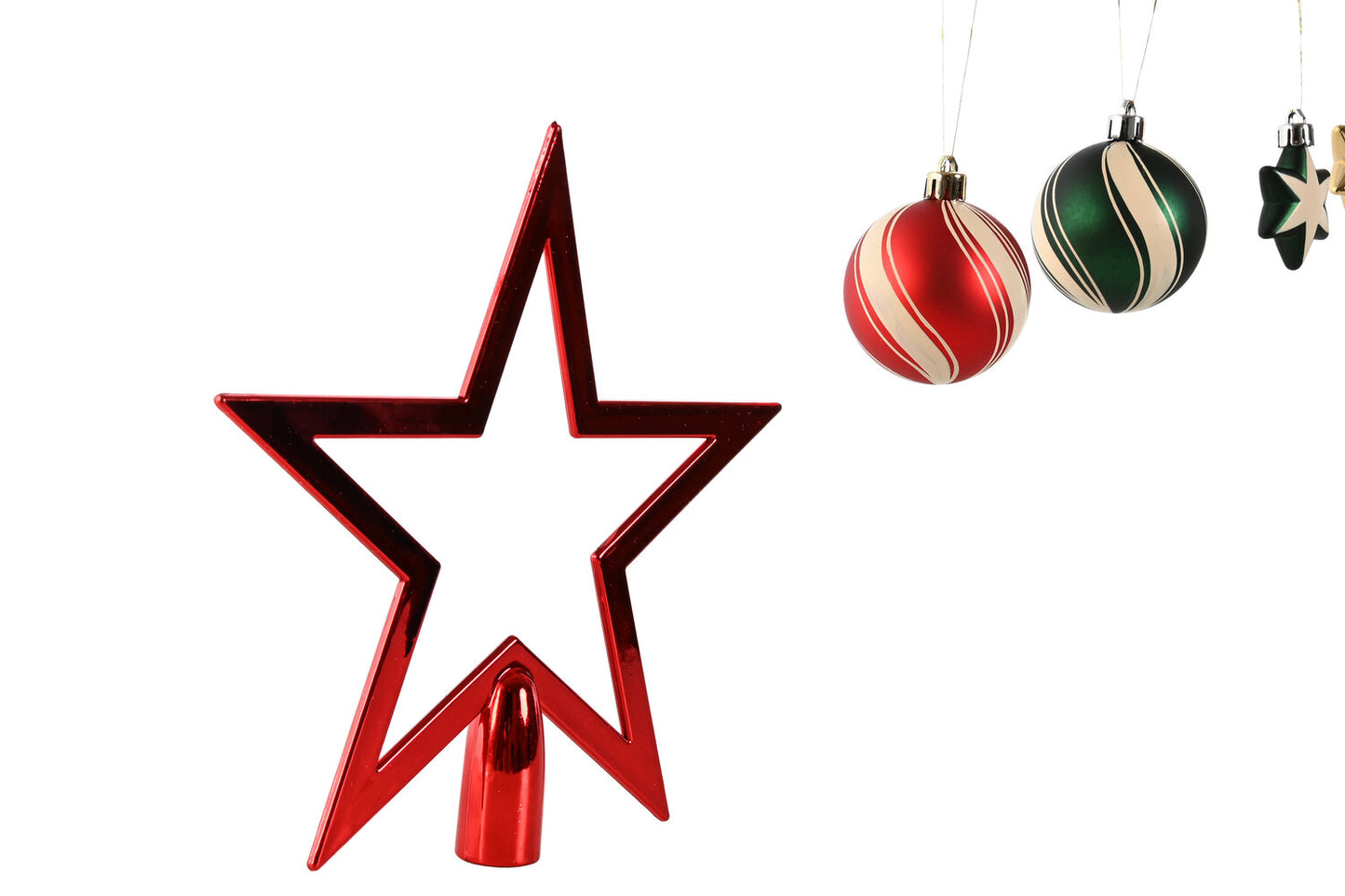BOLA DECORACION SET 53 PE 21X6:5X27 ROJO
