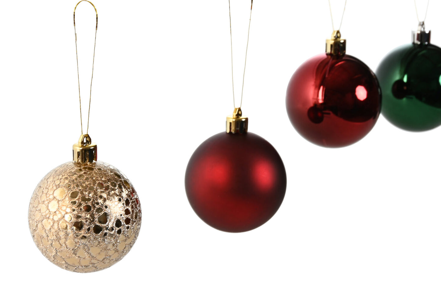 BOLA DECORACION SET 50 PE 27X12X25 6CM 4CM ROJO