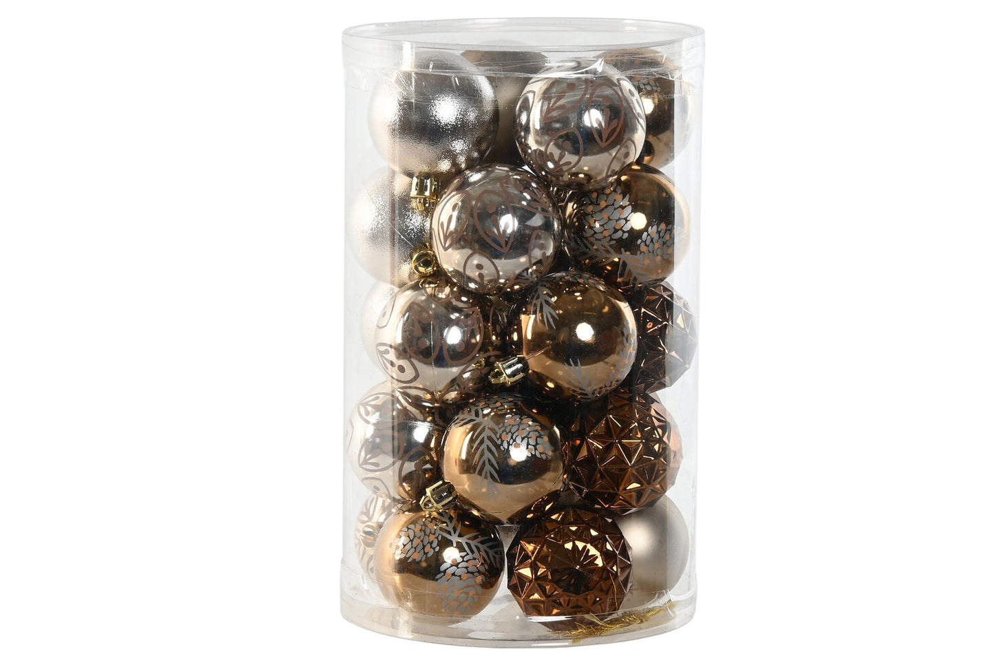 BOLA DECORACION SET 25 PE 16X16X26 BRONCE