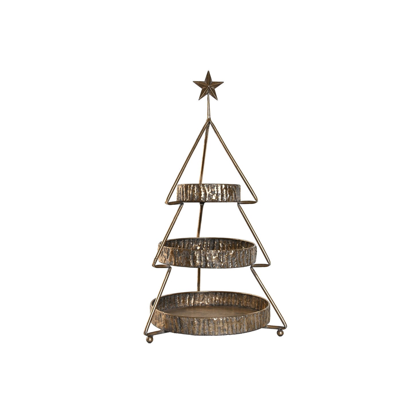 FRUTERO METAL 43X43X79 3EST: ARBOL ENVEJECIDO