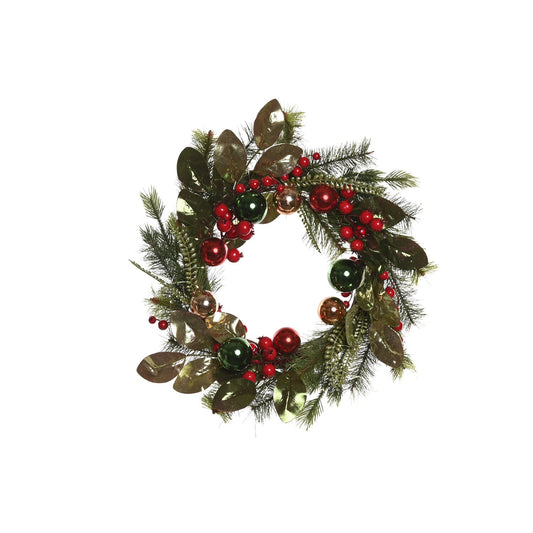 CORONA LED PVC 50X15X50 2AA 40 LEDS VERDE