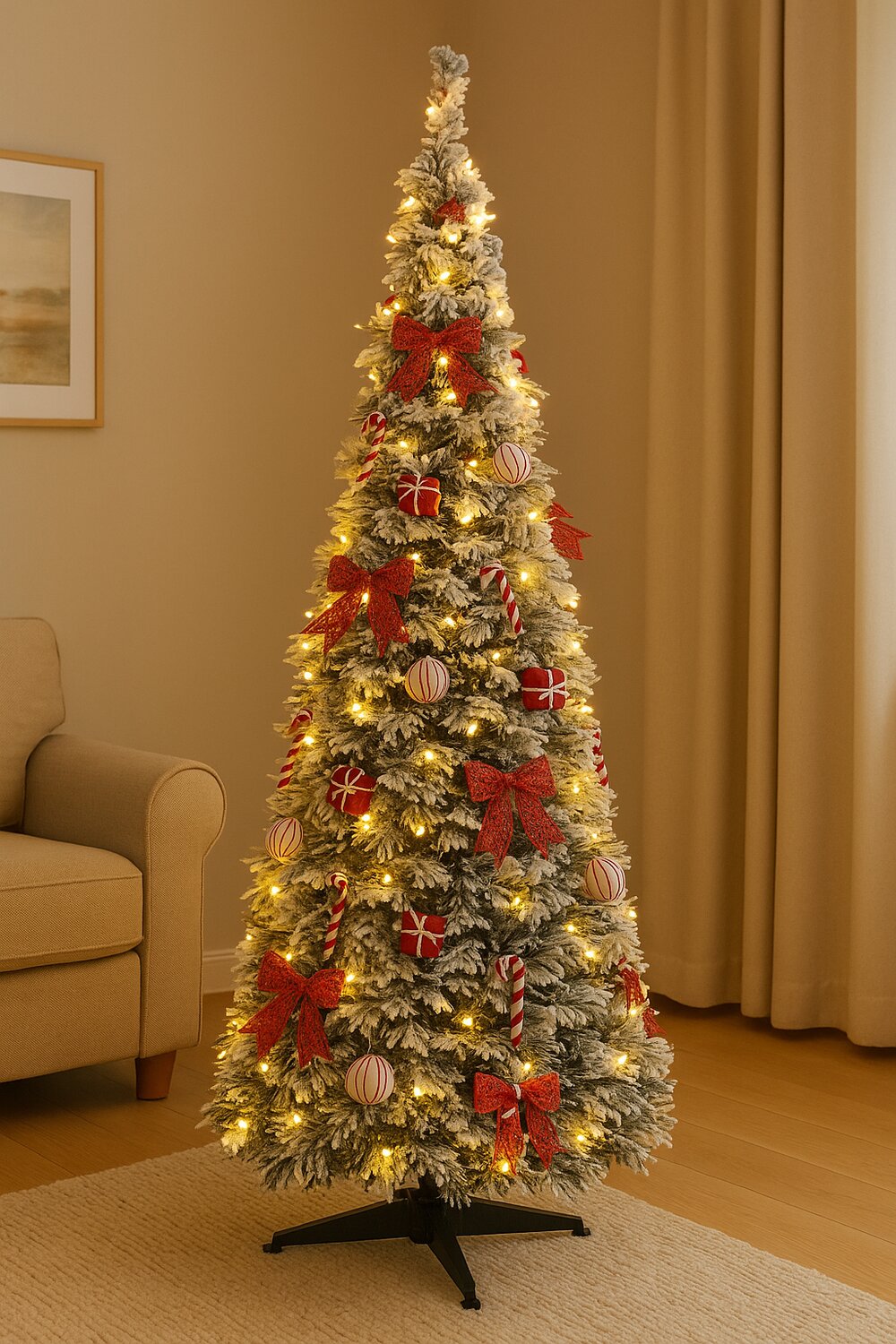 ARBOL LED PVC 63:5X63:5X150 IP44 PLEGABLE NEVADO