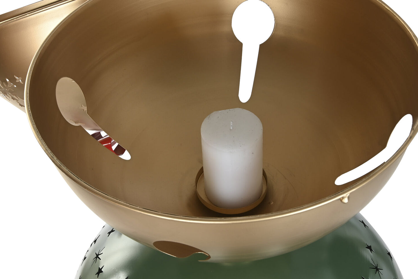 FIGURA METAL 61X61X163 PORTAVELA ROJO