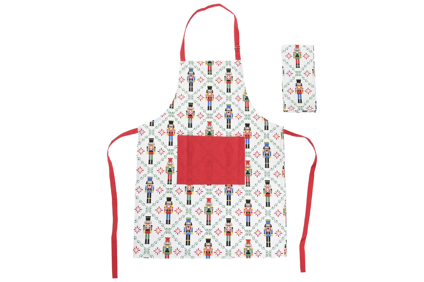 DELANTAL SET 2 ALGODON 60X0:2X80 CASCANUECES ROJO