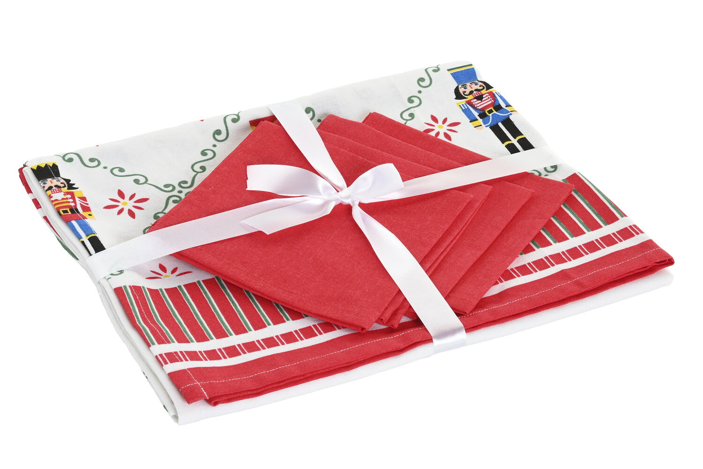 MANTEL SET 5 ALGODON 150X150X0:2 4SERV CASCANUECES