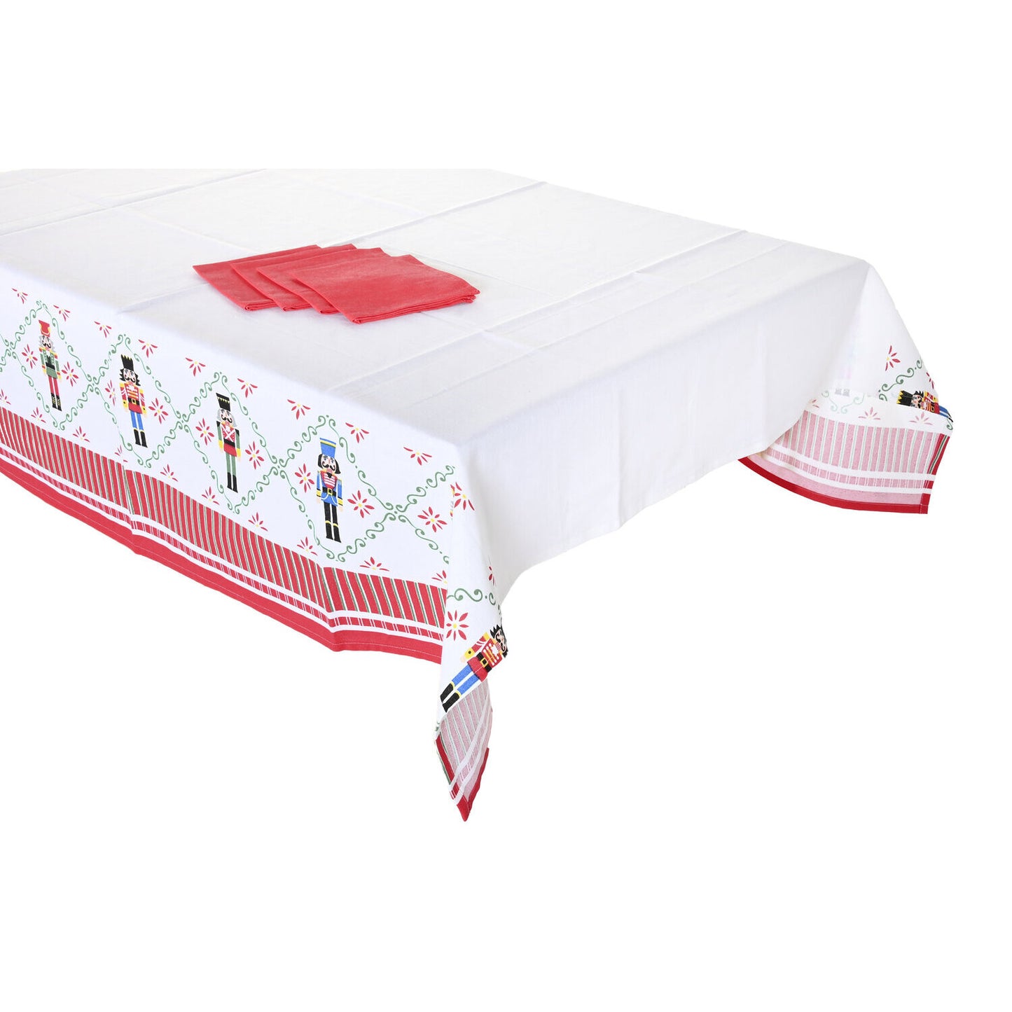 MANTEL SET 5 ALGODON 150X150X0:2 4SERV CASCANUECES