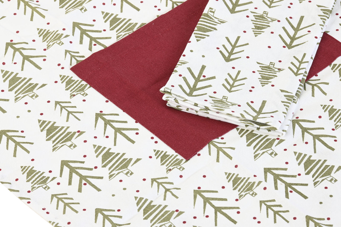 DELANTAL SET 2 ALGODON 60X0:2X80 ARBOLES VERDE