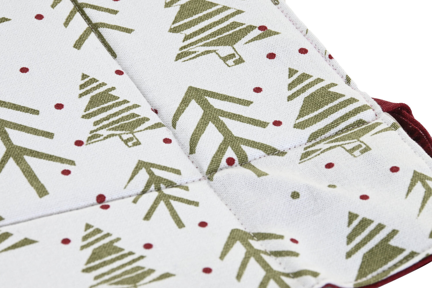 CESTA ALGODON 30X30X8 ARBOLES VERDE