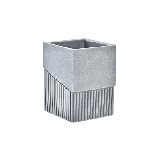 VASO RESINA 7:6X7:6X10 GRIS