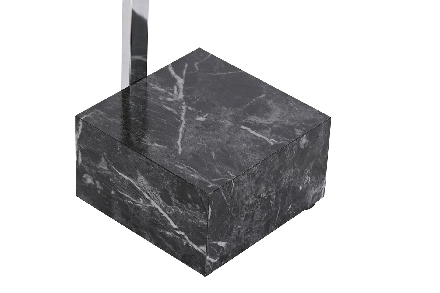 TOALLERO ACERO MDF 45X21X80 SIMIL MARMOL PLATEADO