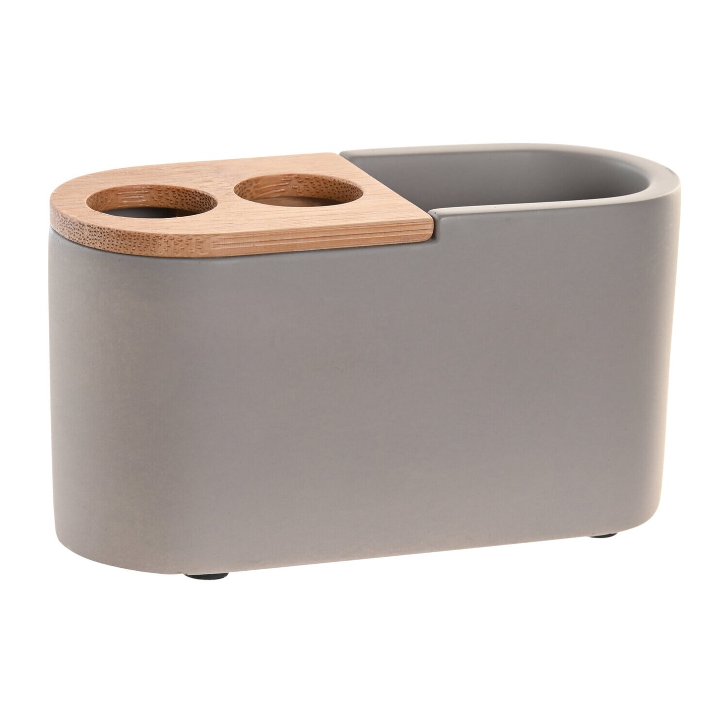 VASO CEMENTO BAMBU 11X4:5X6 MATE GRIS