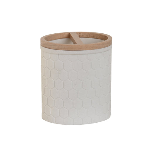 VASO RESINA BAMBU 9:5X7X11 BLANCO