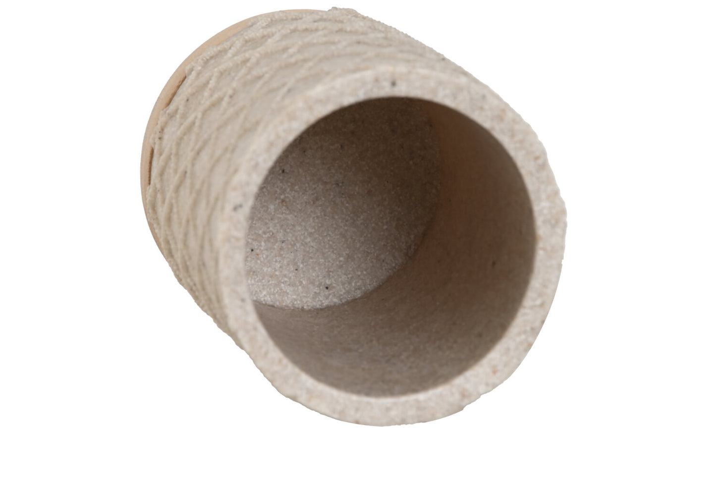 VASO RESINA BAMBU 7:5X7:5X10 BEIGE