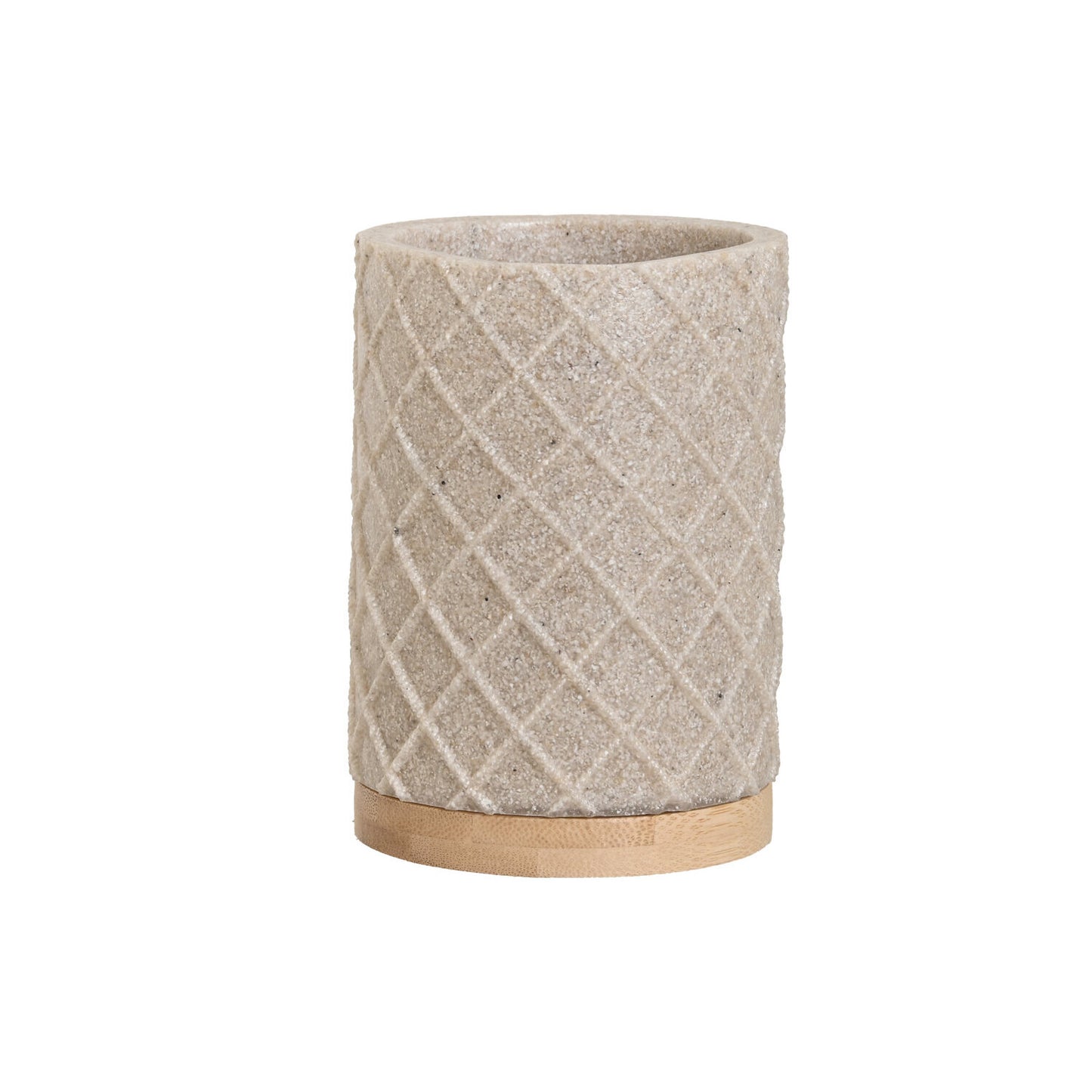 VASO RESINA BAMBU 7:5X7:5X10 BEIGE