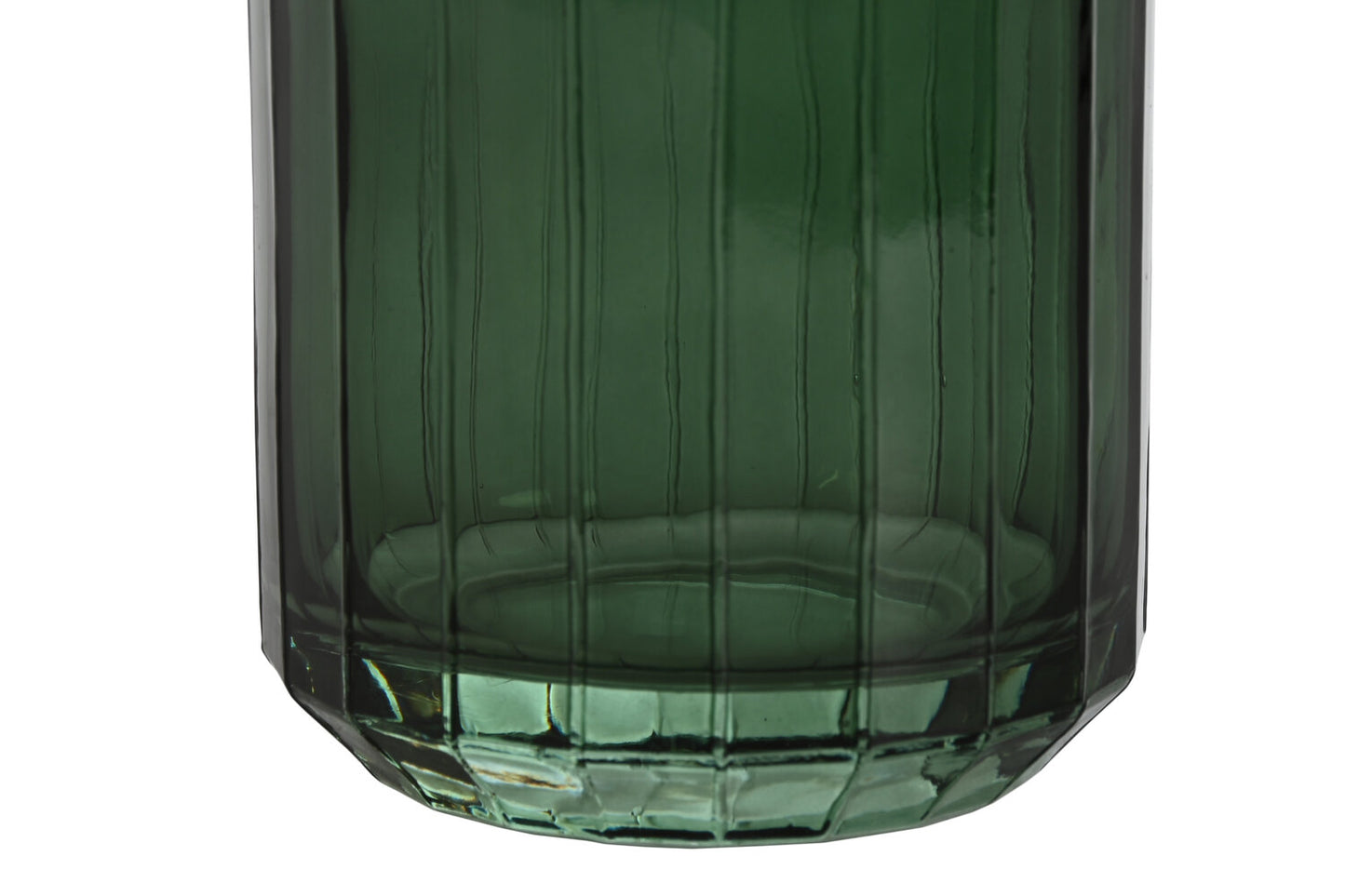 VASO CRISTAL 8X8X10 VERDE