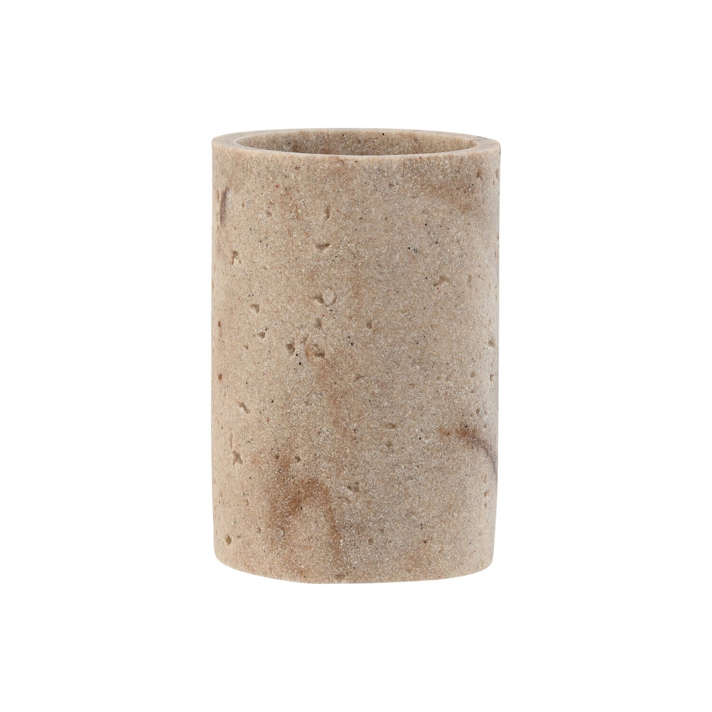 VASO RESINA 7X7X10 SIMIL MARMOL CREMA