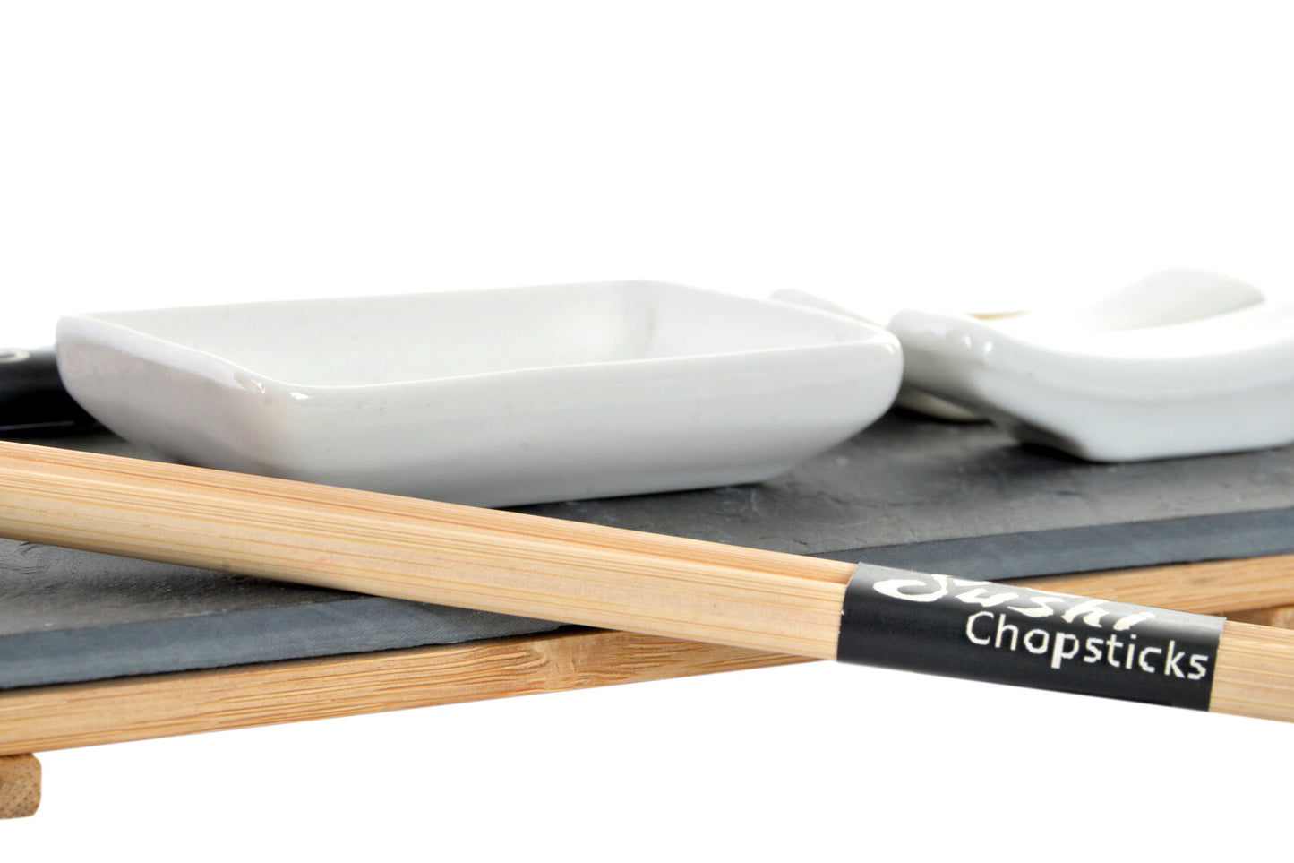 SUSHI SET 9 BAMBU PIZARRA 30X10X3:5 2 SERVICIOS