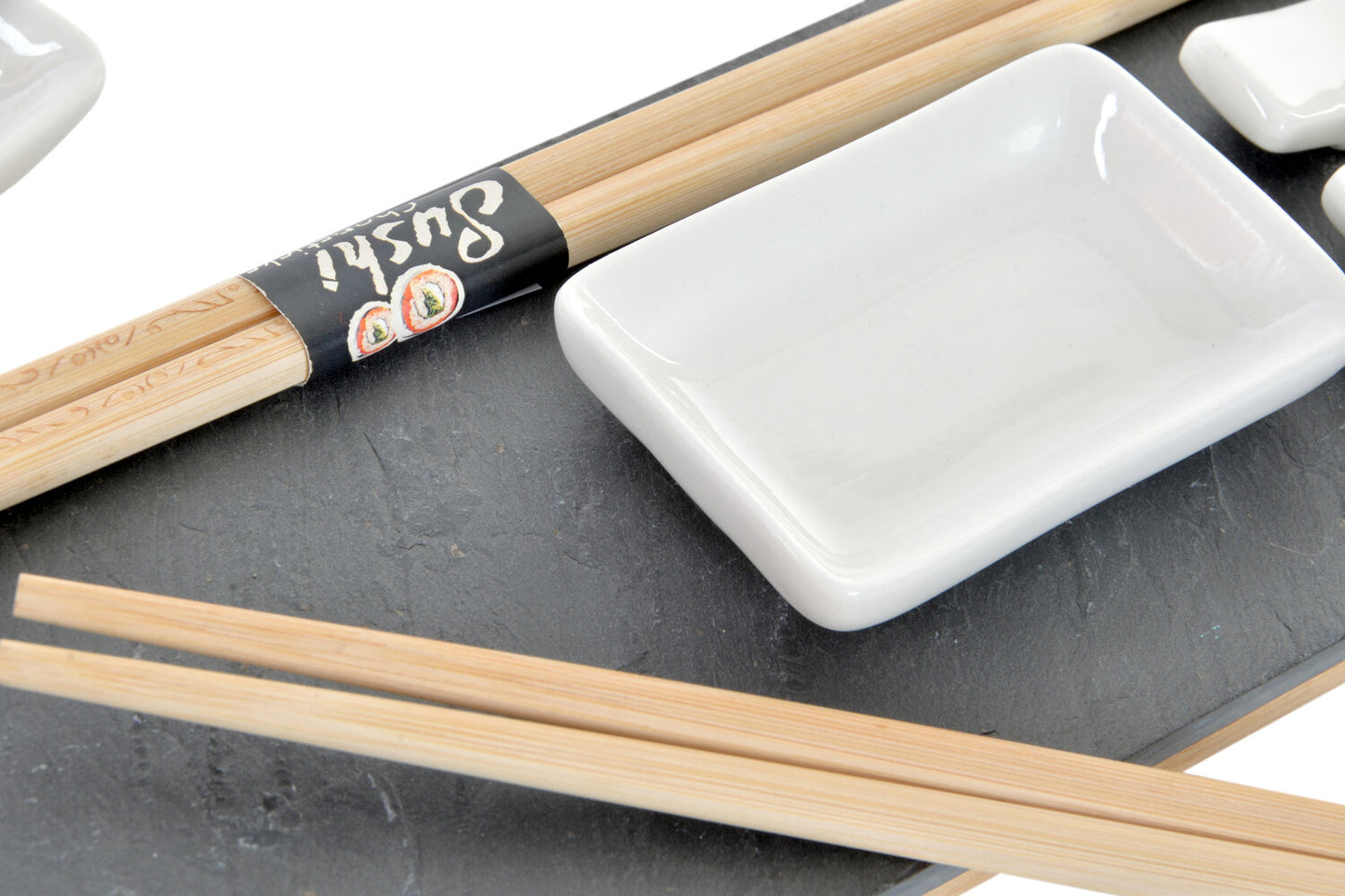 SUSHI SET 9 BAMBU PIZARRA 30X10X3:5 2 SERVICIOS