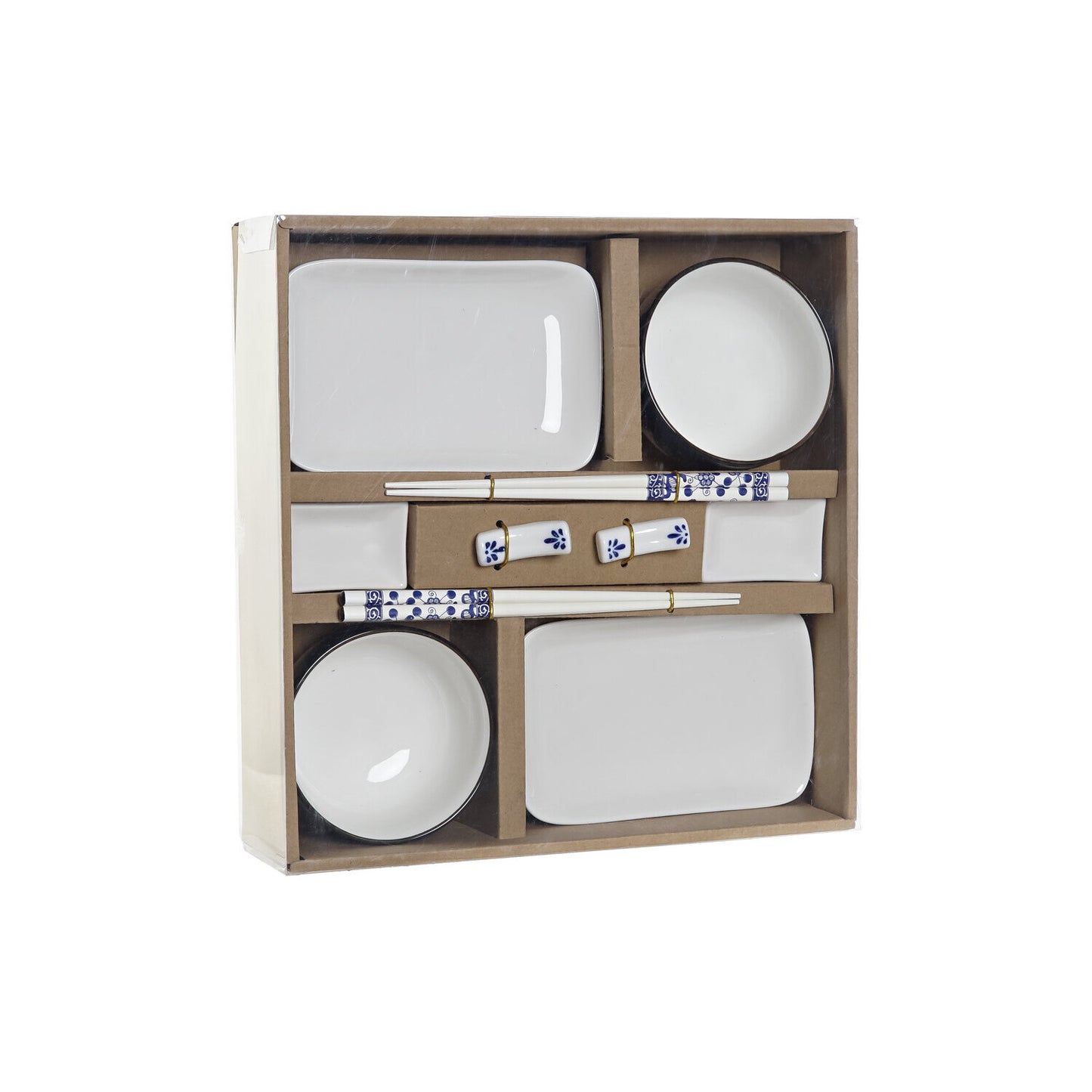 SUSHI SET 10 PORCELANA BAMBU 33:5X34:5X9 BLANCO