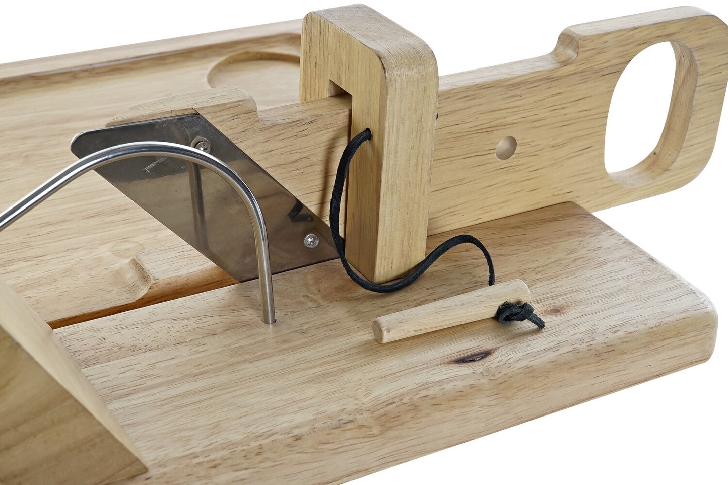 CORTADOR EMBUTIDO RUBBERWOOD INOX 29X29X10 NATURAL