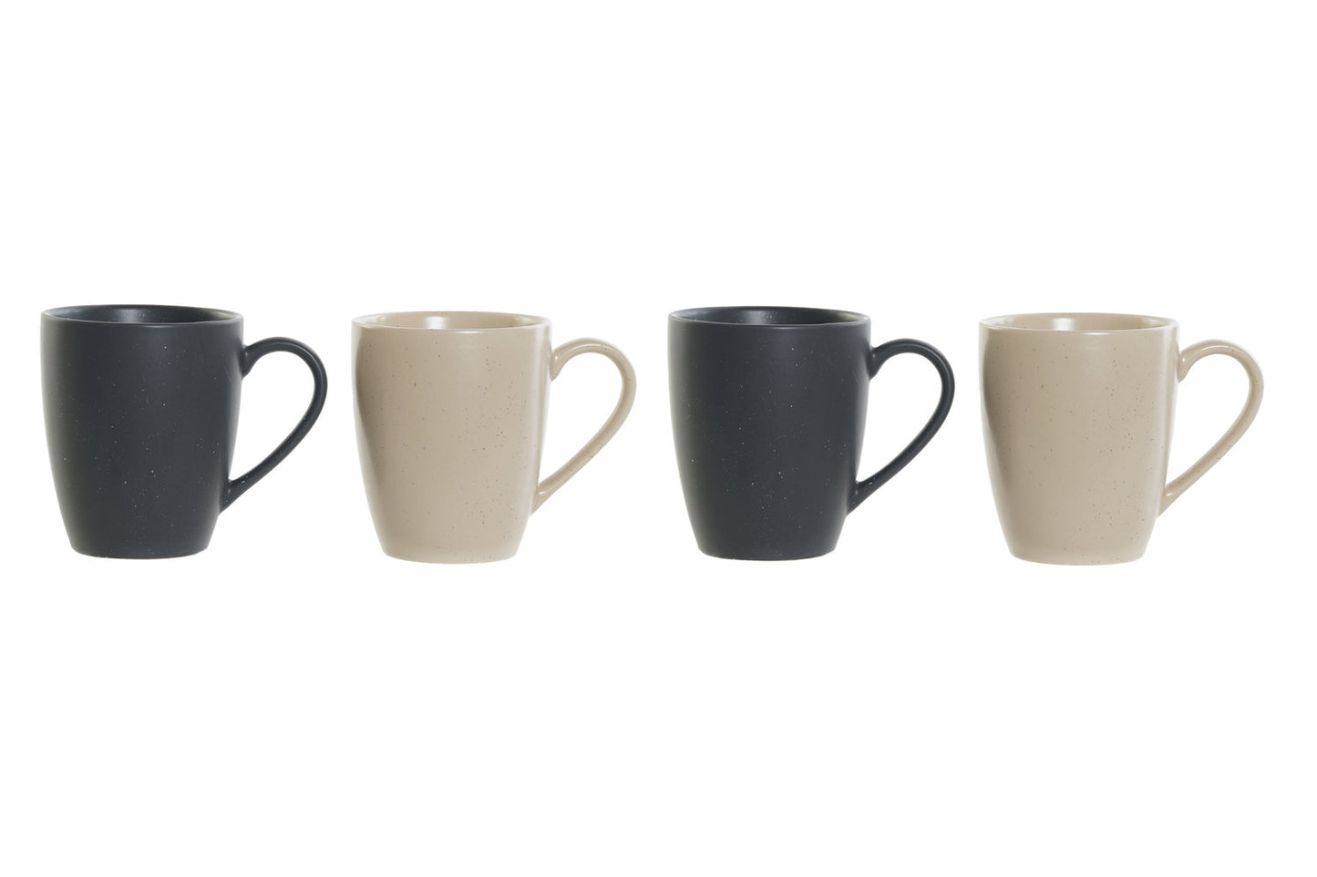 MUG SET 4 GRES RUBBERWOOD 19X13X31 300 ML: BEIGE