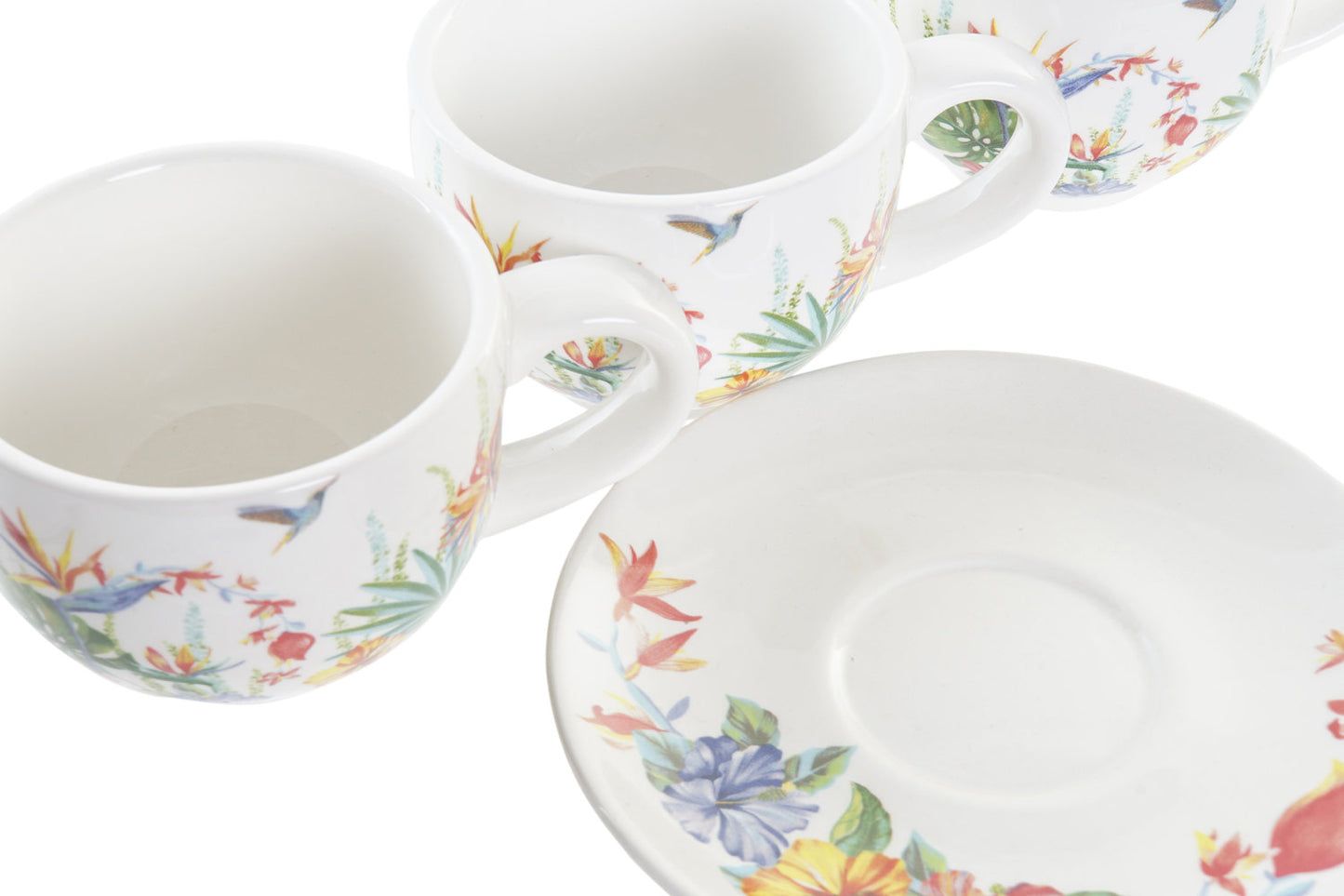 CAFE SET 6 DOLOMITE 20X18X20 180 ML TROPIC GARDEN