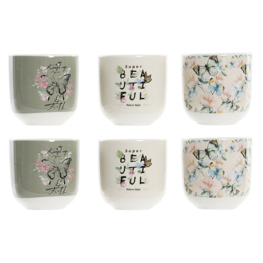 CAFE SET 6 PORCELANA 20:5X14X6:5 120ML MARIPOSA