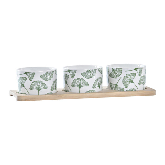 TABLA APERITIVO SET 4 GRES BAMBU 28X9:7X1:5 HOJAS