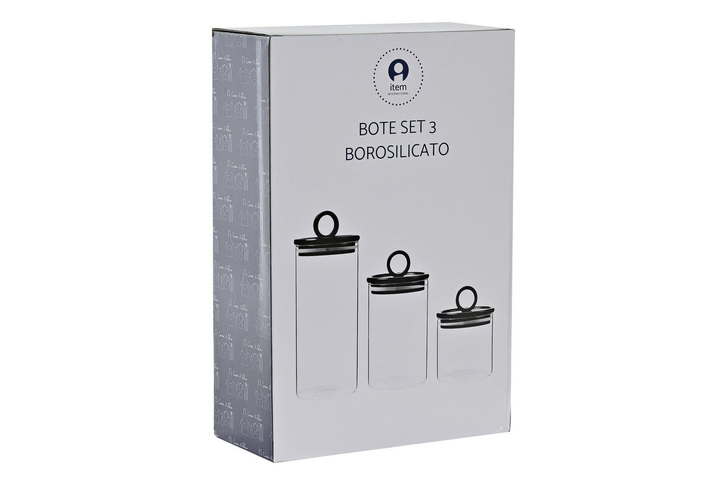 BOTE SET 3 CRISTAL BAMBU 9X9X24 1100ML 17