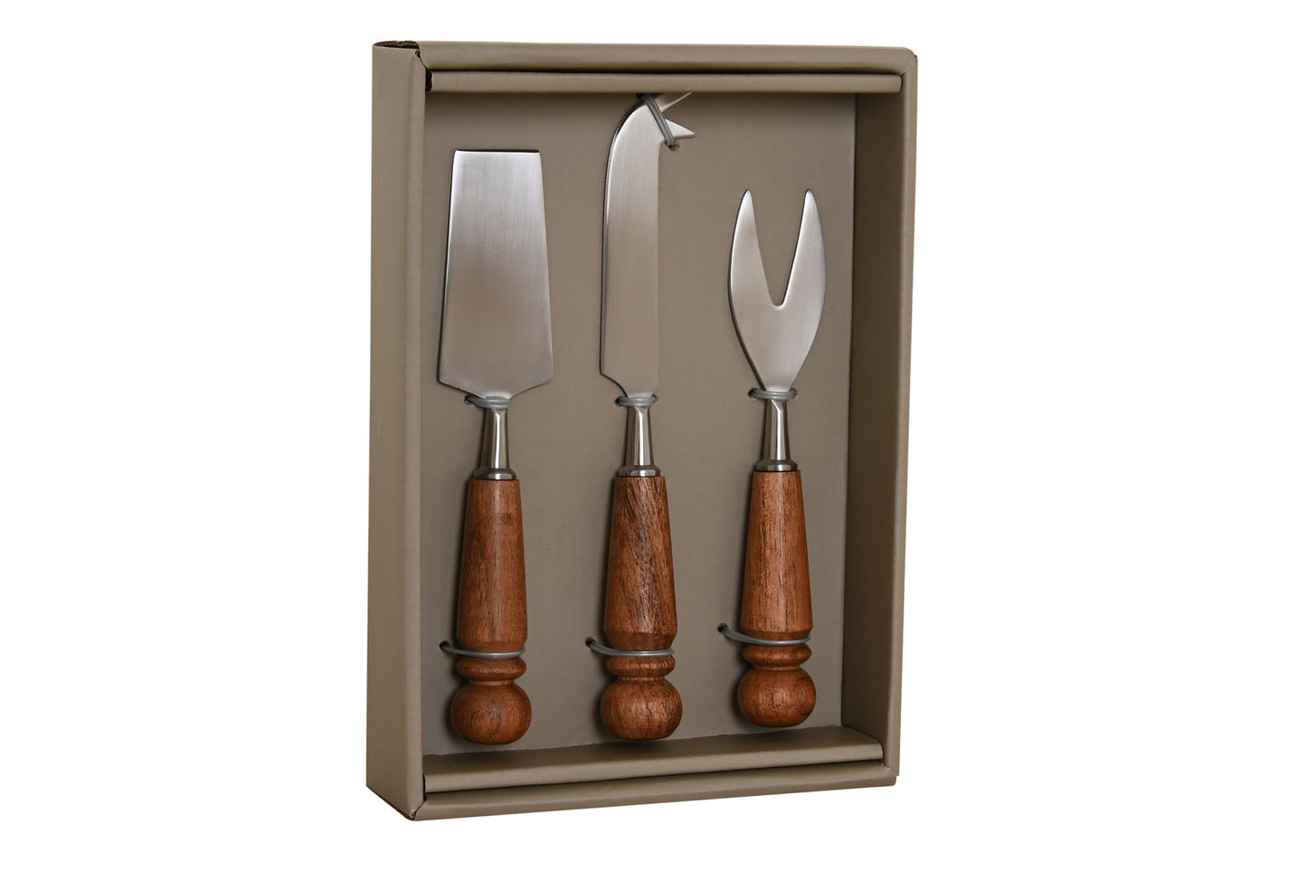 CUCHILLO SET 3 INOX ACACIA 2:75X1:5X18:5 QUESO