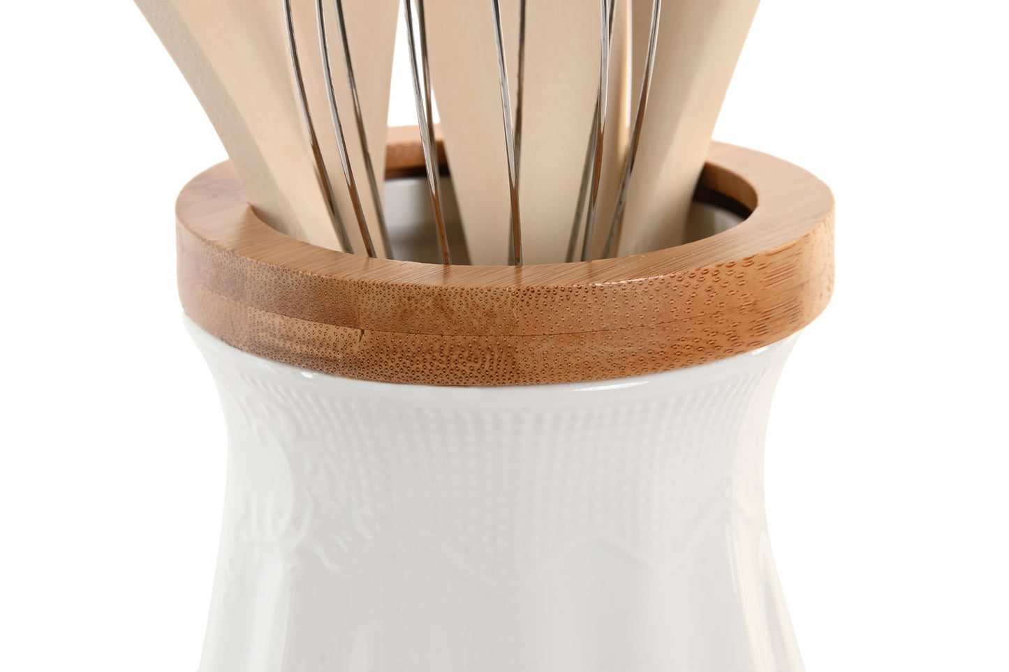 UTENSILIOS SET 6 PORCELANA BAMBU 10:5X10:5X15:5