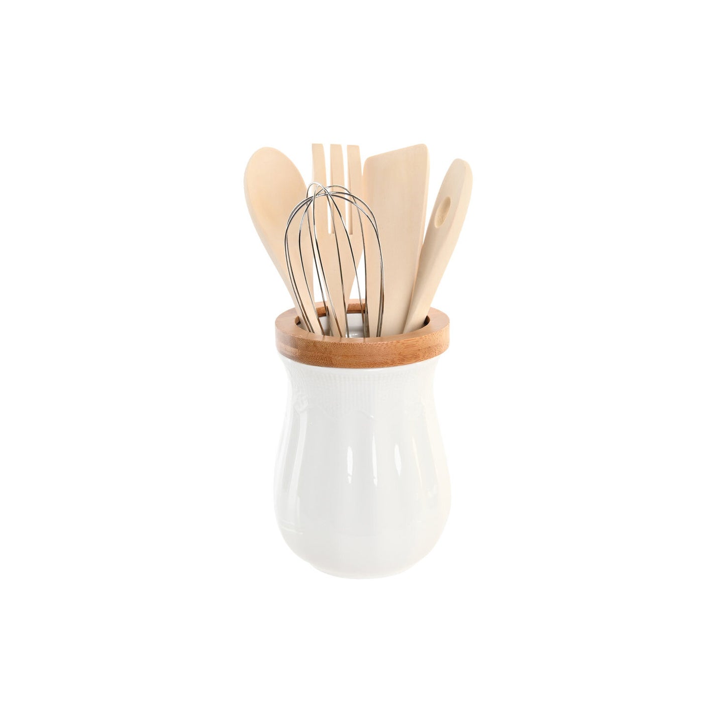 UTENSILIOS SET 6 PORCELANA BAMBU 10:5X10:5X15:5