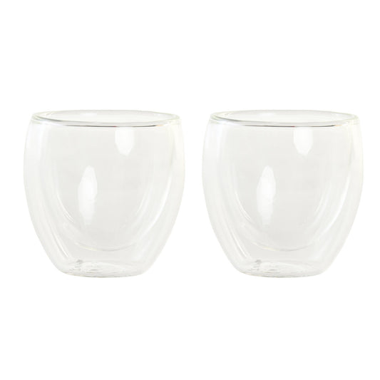 VASO SET 2 CRISTAL 6:7X6:7X6:4 100ML: DOBLE PARED