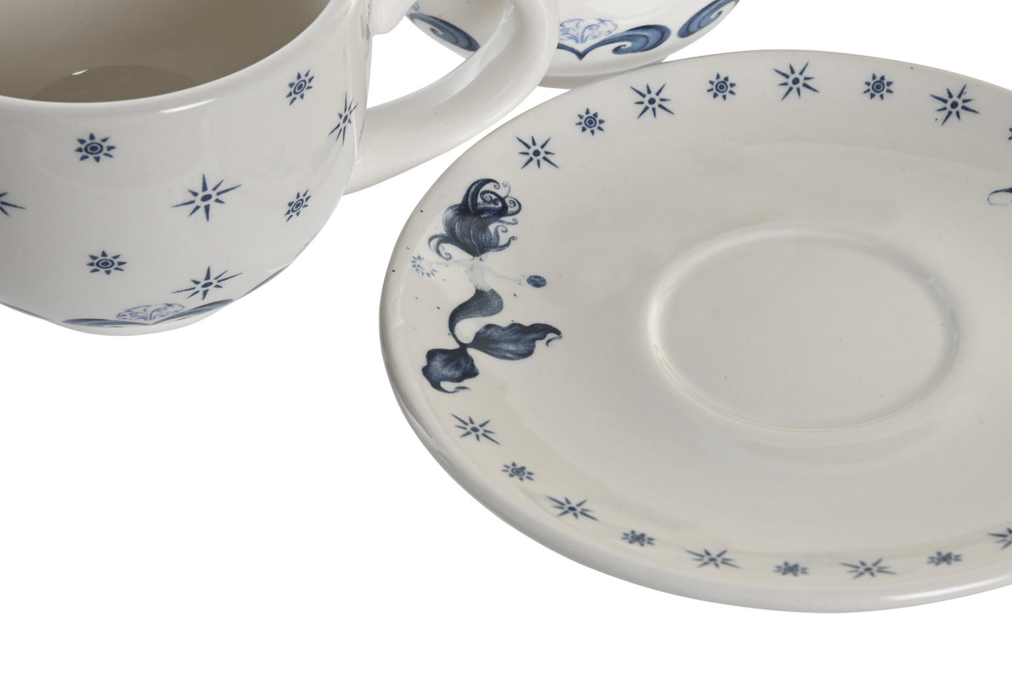 CAFE SET 6 DOLOMITE METAL 20X18X20 180 ML AZUL