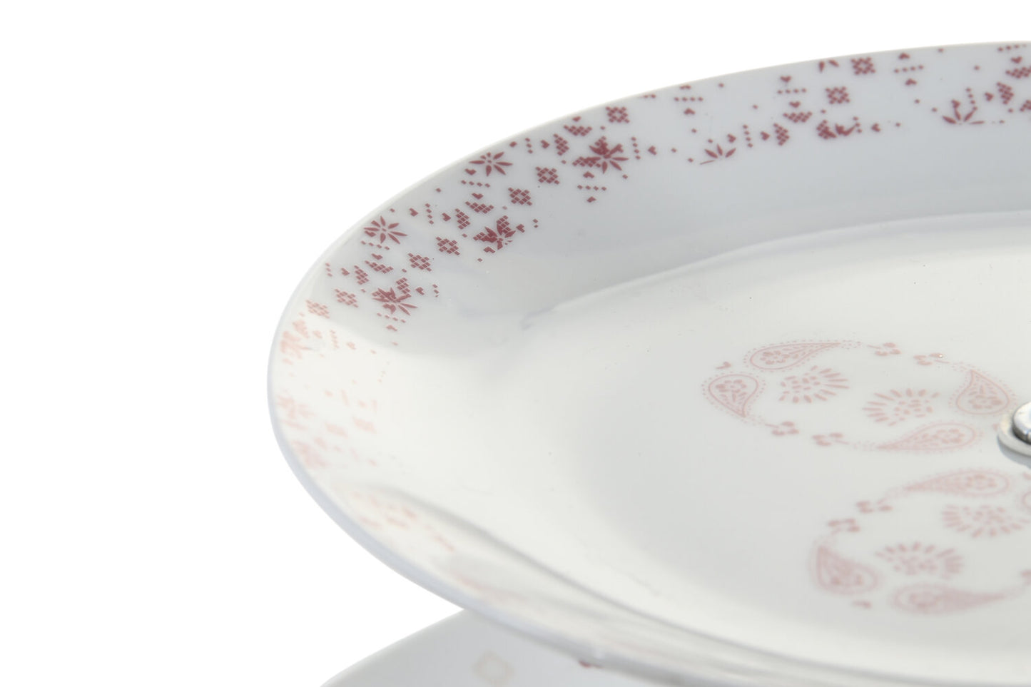 FRUTERO PORCELANA METAL 27X27X34 3PISOS ROSA