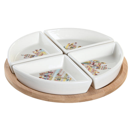 APERITIVO SET 5 GRES BAMBU 21:5X21:5X1 CASITAS