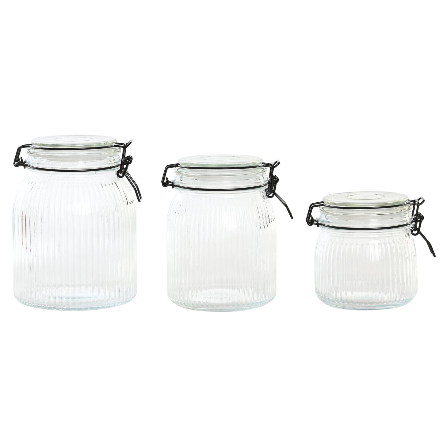 BOTE SET 3 CRISTAL INOX 13X13X18 1500ML 1000/600