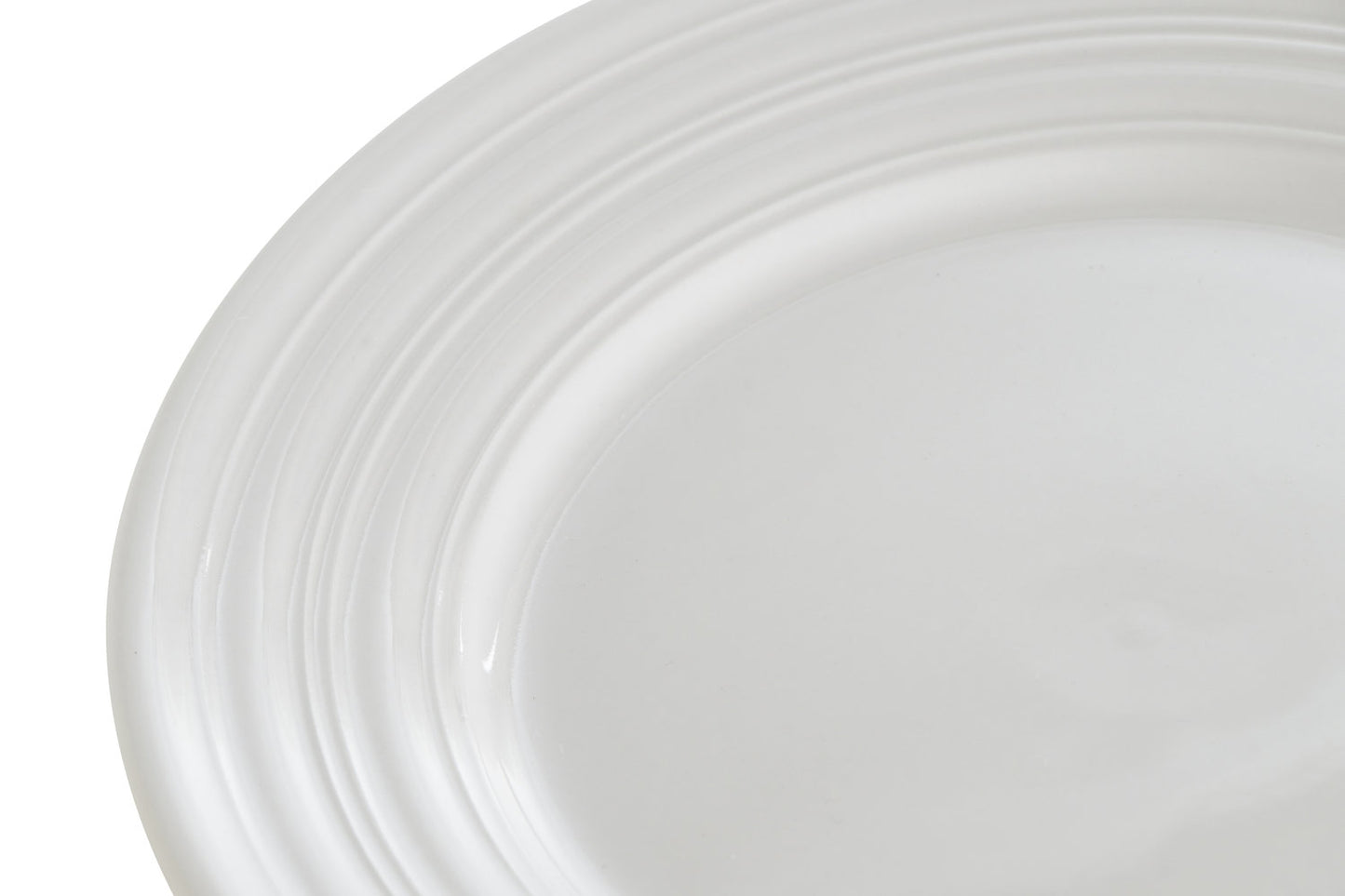 PLATO SET 4 PORCELANA 19X19X2 BLANCO