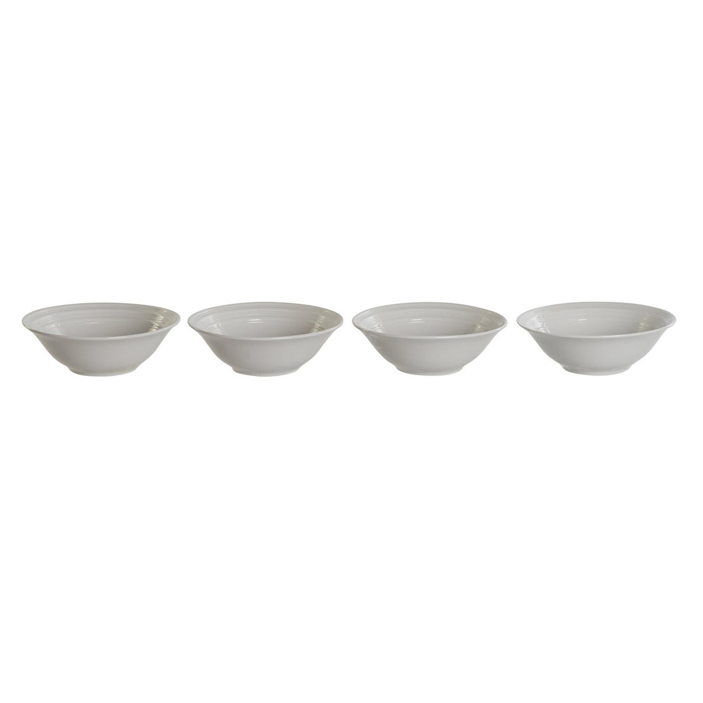 BOL SET 4 PORCELANA 17X17X7 BLANCO