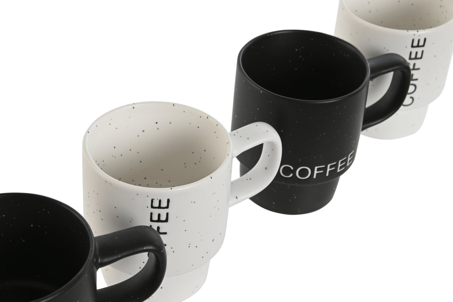 CAFE SET 4 PORCELANA METAL 9:5X7X8 160ML COFFEE