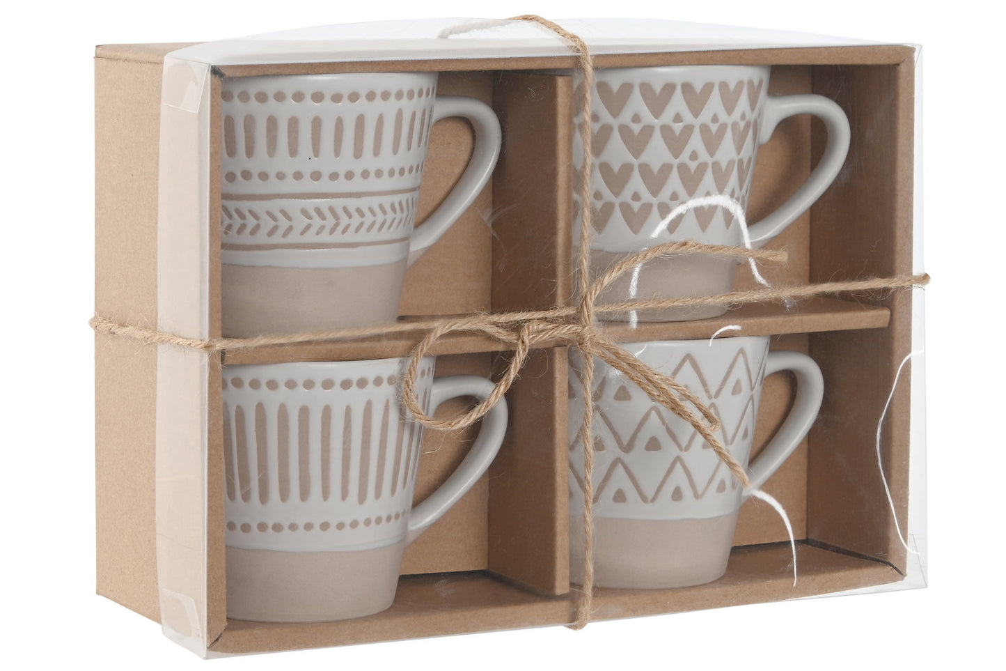 CAFE SET 4 GRES 8X6X7:5 180ML MATE BEIGE