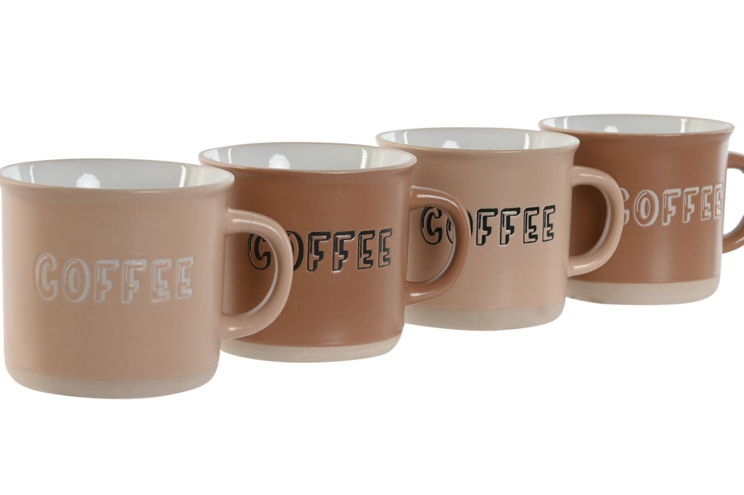 CAFE SET 4 GRES 7:6X6X7 180ML MARRON