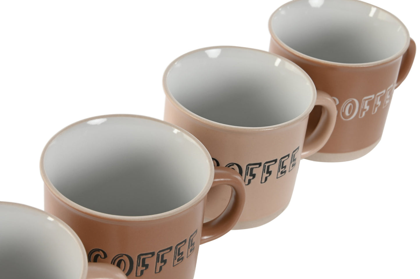 CAFE SET 4 GRES 7:6X6X7 180ML MARRON