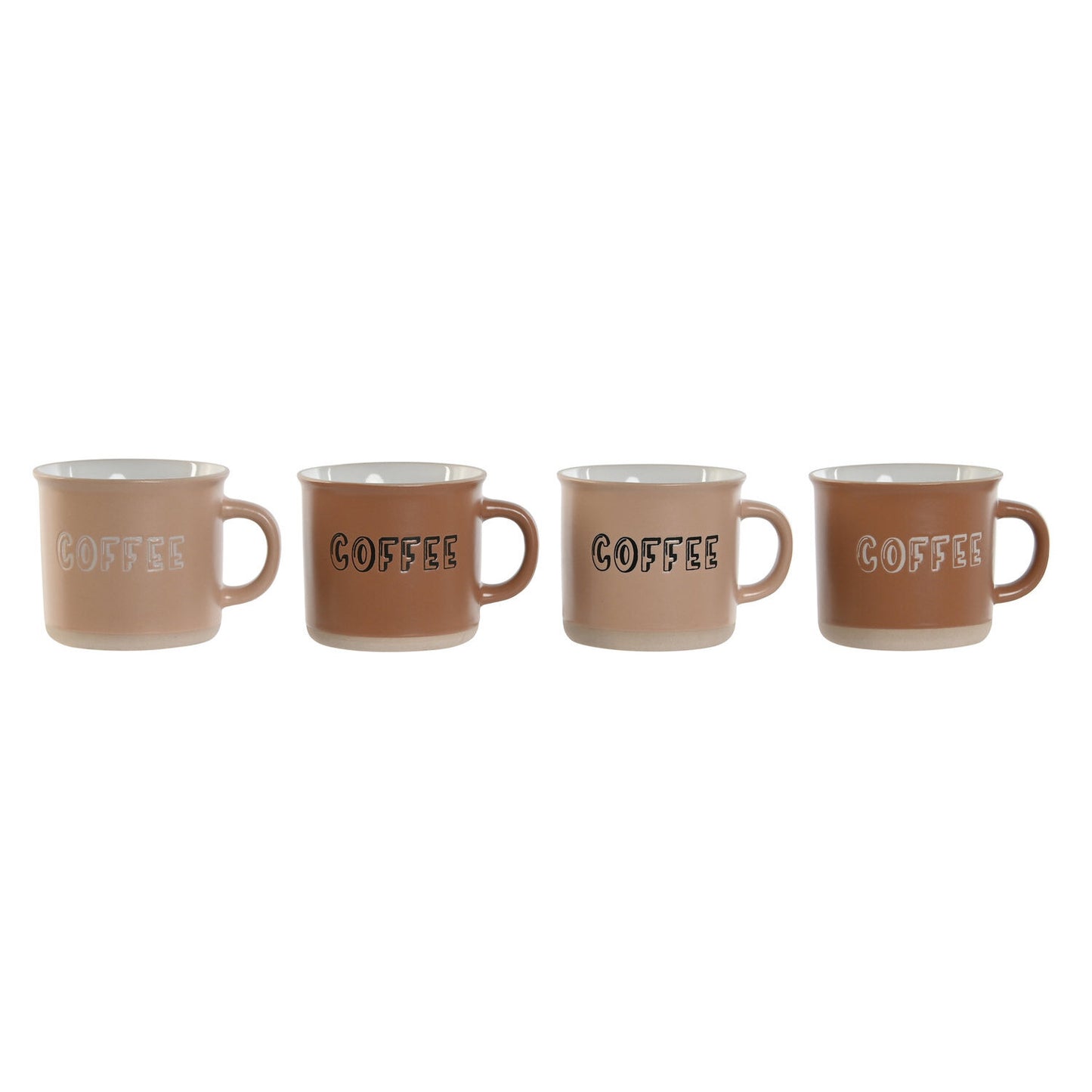 CAFE SET 4 GRES 7:6X6X7 180ML MARRON