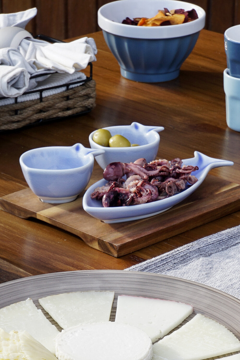 APERITIVO SET 4 PORCELANA 19:5X16:5X1:3 PECES