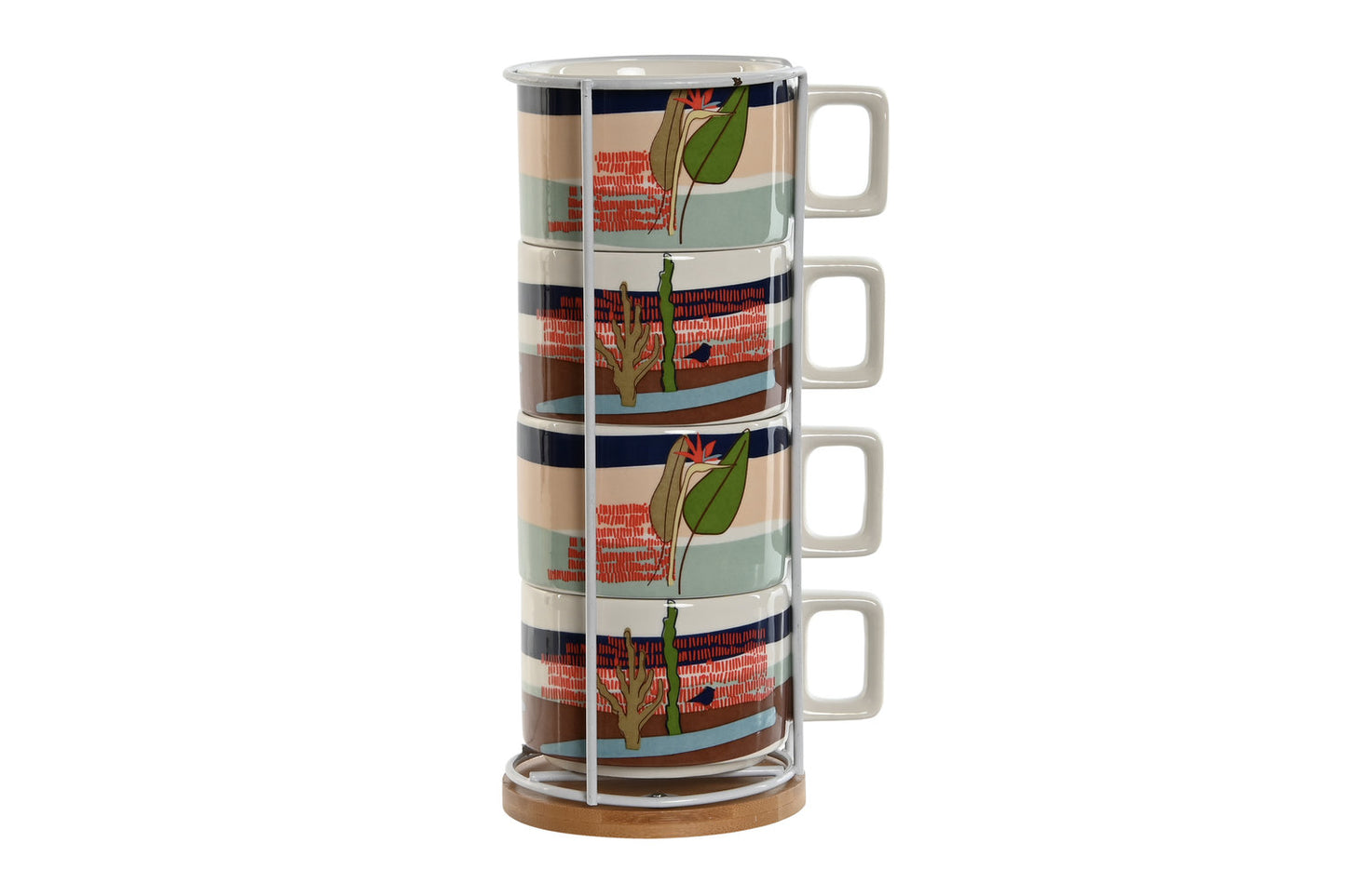 CAFE SET 4 DOLOMITE METAL 11X11X27 260 ML TEIDE