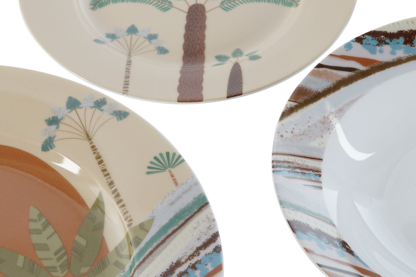 VAJILLA SET 18 PORCELANA 27X27X2 CALIMA TERRACOTA