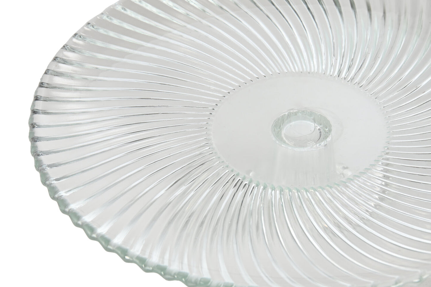 PLATO CRISTAL 26X26X8 RAYADO TRANSPARENTE